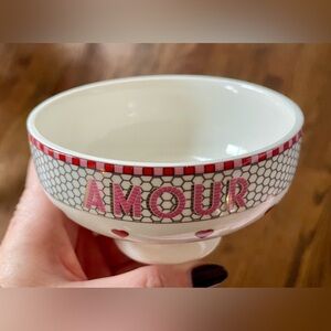 Anthropologie Bistro Tile Valentine’s Mini Footed Bowl Nut